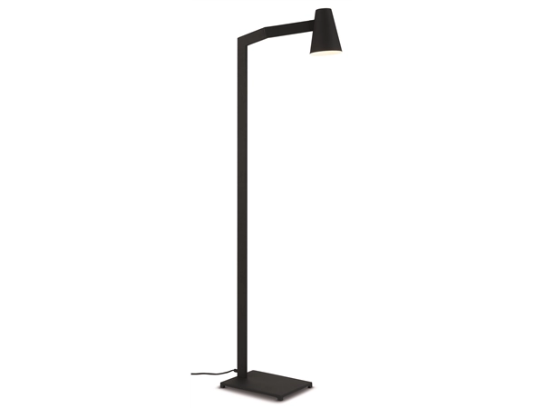 Een Vloerlamp ijzer Biarritz h.143xb.43cm kap dia.12xh.16cm zwart koop je bij Meubels and More