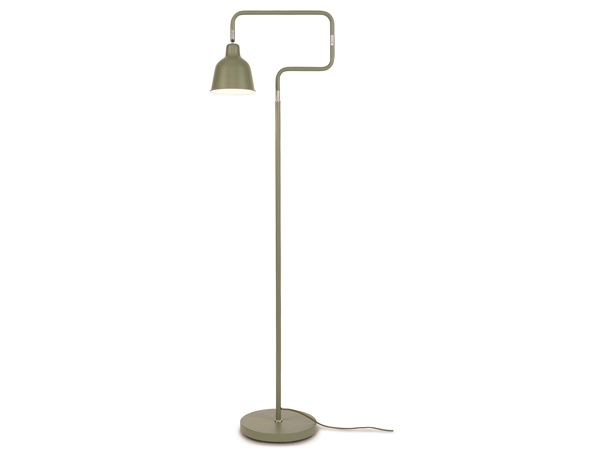 Een Vloerlamp ijzer London b.44xh.150cm kap dia.16xh.16cm olijfgroen koop je bij Meubels and More