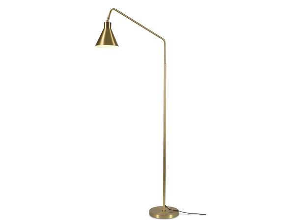 Een Vloerlamp ijzer Lyon b.80xh.153cm kap.dia.16xh.17cm goud koop je bij Meubels and More