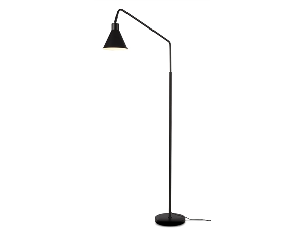 Een Vloerlamp ijzer Lyon b.80xh.153cm kap.dia.16xh.17cm zwart koop je bij Meubels and More