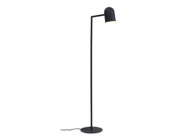 Een Vloerlamp ijzer Marseille h.141cm kap rond h.17xdia.12cm zwart koop je bij Meubels and More