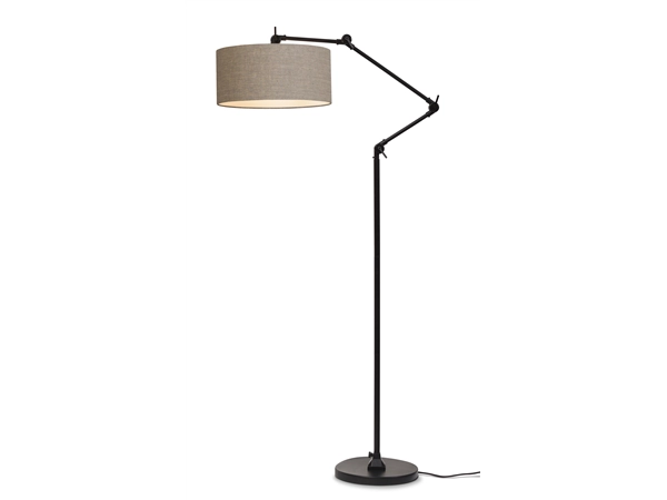 Een Vloerlamp ijzer stof Amsterdam h.190cm kap 47x23cm d.linnen koop je bij Meubels and More