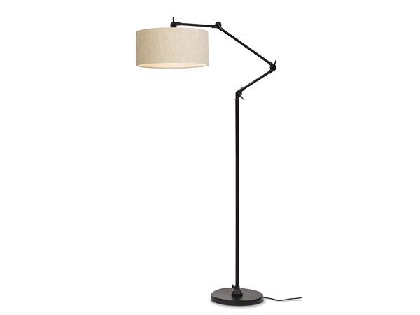 Een Vloerlamp ijzer stof Amsterdam h.190cm kap 47x23cm l.linnen koop je bij Meubels and More