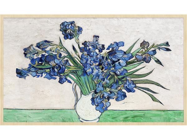 Een Wanddecoratie Irises by Vincent van Gogh 118x70cm Forex met blanke lijst koop je bij Meubels and More