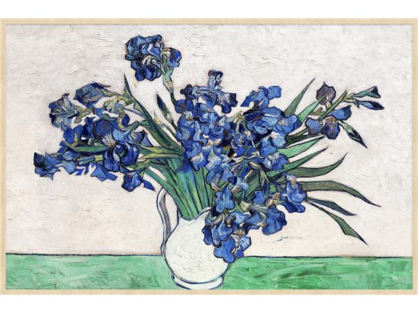 Een Wanddecoratie Irises by Vincent van Gogh 148x98cm Forex met blanke lijst koop je bij Meubels and More