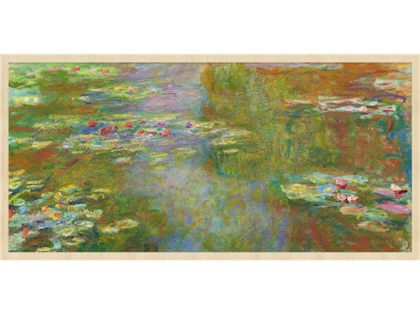 Een Wanddecoratie Lily Pond 98x48cm Forex met blanke lijst koop je bij Meubels and More