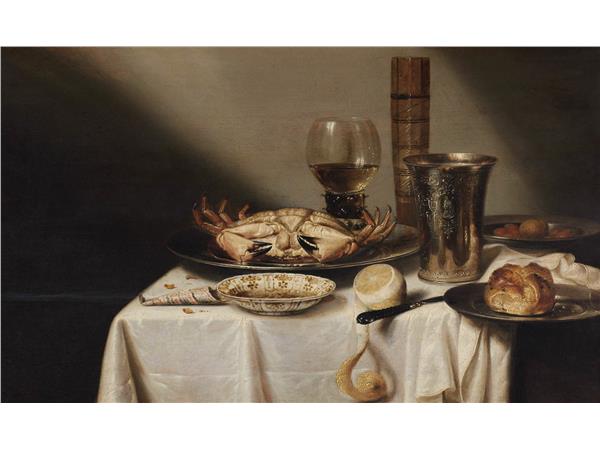 Een Wanddecoratie Still life by Jan Albertsz Rotius 118x70cm Dibond wit koop je bij Meubels and More