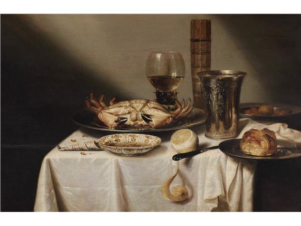 Een Wanddecoratie Still life by Jan Albertsz Rotius 148x98cm Dibond wit koop je bij Meubels and More