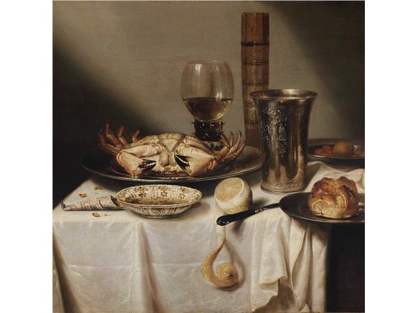 Een Wanddecoratie Still life by Jan Albertsz Rotius 74x74cm Dibond wit koop je bij Meubels and More