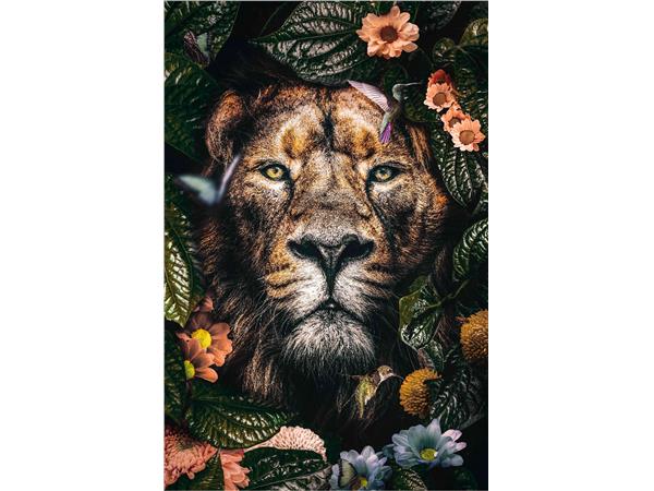 Een Wanddecoratie The Lion 98x148cm Glas koop je bij Meubels and More