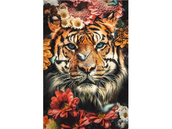 Een Wanddecoratie The Tiger 98x148cm RVS koop je bij Meubels and More