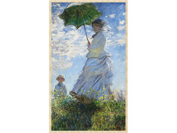 Een Wanddecoratie Woman with a Parasol ΓÇô Madame Monet and Her Son door Claude Monet 70x118cm Forex met blanke lijst koop je bij Meubels and More