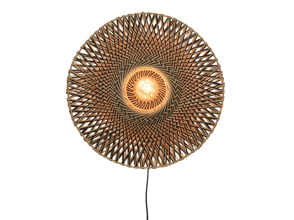 Een Wandlamp Bali bamboe dia.60x15cm zwart naturel M koop je bij Meubels and More