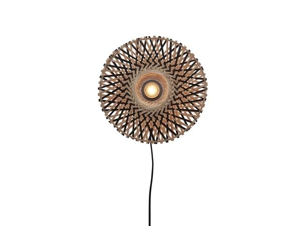 Een Wandlamp Kalimantan XS bamboe dia.30x8cm zw naturel koop je bij Meubels and More