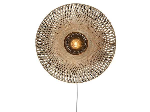 Een Wandlamp Kalimantan bamboe plat dia.44xh.12cm S koop je bij Meubels and More