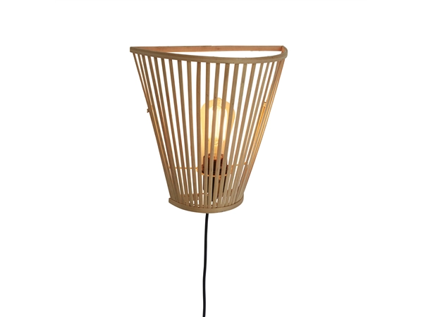 Een Wandlamp Merapi bamboe tapered 30xh.30cm naturel koop je bij Meubels and More