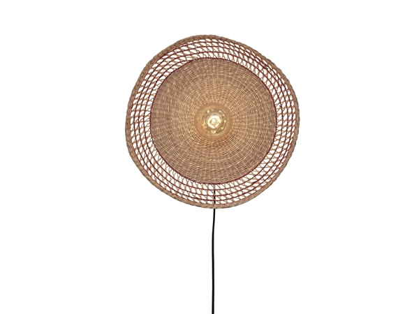 Een Wandlamp Pantanal zeegras dia.45xh.9cm naturel rood koop je bij Meubels and More