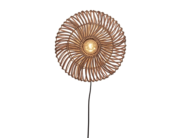 Een Wandlamp Zanzibar S rotan plat dia.40xh.12cm naturel koop je bij Meubels and More