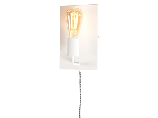 Een Wandlamp ijzer Madrid b.15xh.25cm wit L koop je bij Meubels and More