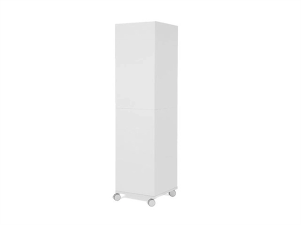 Whiteboard Skincube 55x55x200cm mobiel wit met 4 zijden