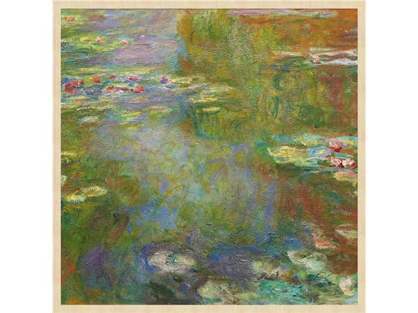 Een Wanddecoratie Lily Pond 74x74cm Forex met blanke lijst koop je bij Meubels and More