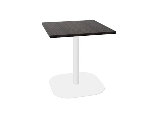 Een Kolomtafel Tom vierkant blad afgeronde voet koop je bij All Office Kuipers BV