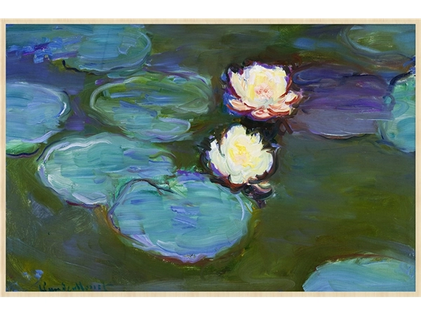 Een Wanddecoratie The Water Lily by Claude Monet 148x98cm Forex met blanke lijst koop je bij Meubels and More