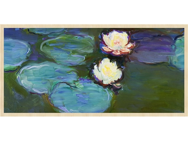 Een Wanddecoratie The Water Lily by Claude Monet 98x48cm Forex met blanke lijst koop je bij Meubels and More