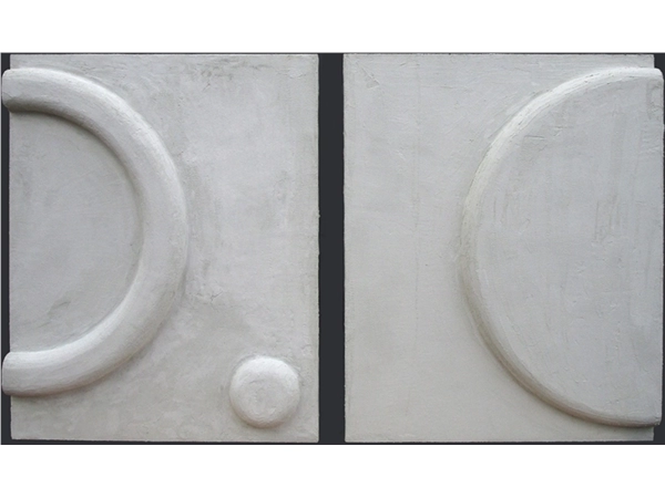 Een Wanddecoratie Sun Moon Earth in Beton Ciree 80x100cm Object koop je bij Meubels and More