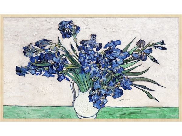 Een Wanddecoratie Irises by Vincent van Gogh 118x70cm Forex met blanke lijst koop je bij Meubels and More