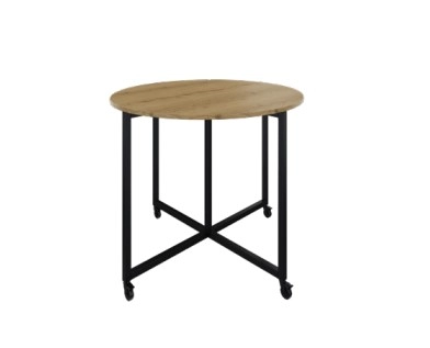 Een Bespreek- en lunchtafel Move rond 140cm met 4 wielen 110cm bladhoogte koop je bij Meubels and More