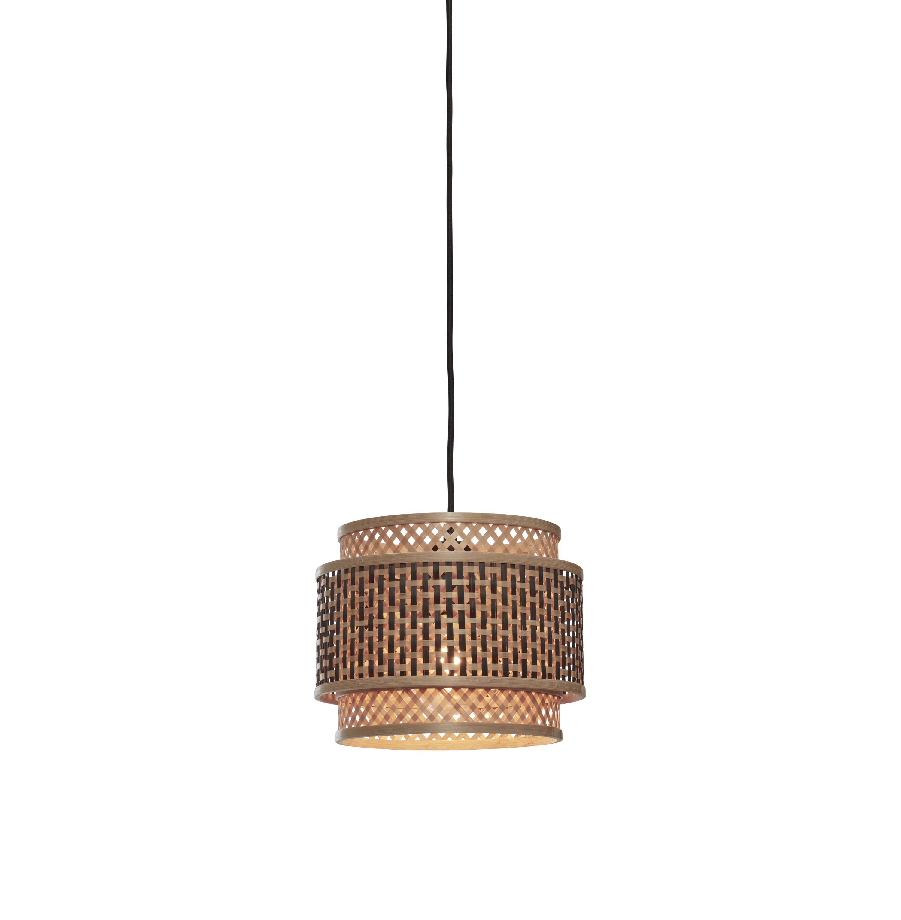 Een Hanglamp Bhutan bamboe kap rond dia.25xh.20cm zw naturel S koop je bij Meubels and More