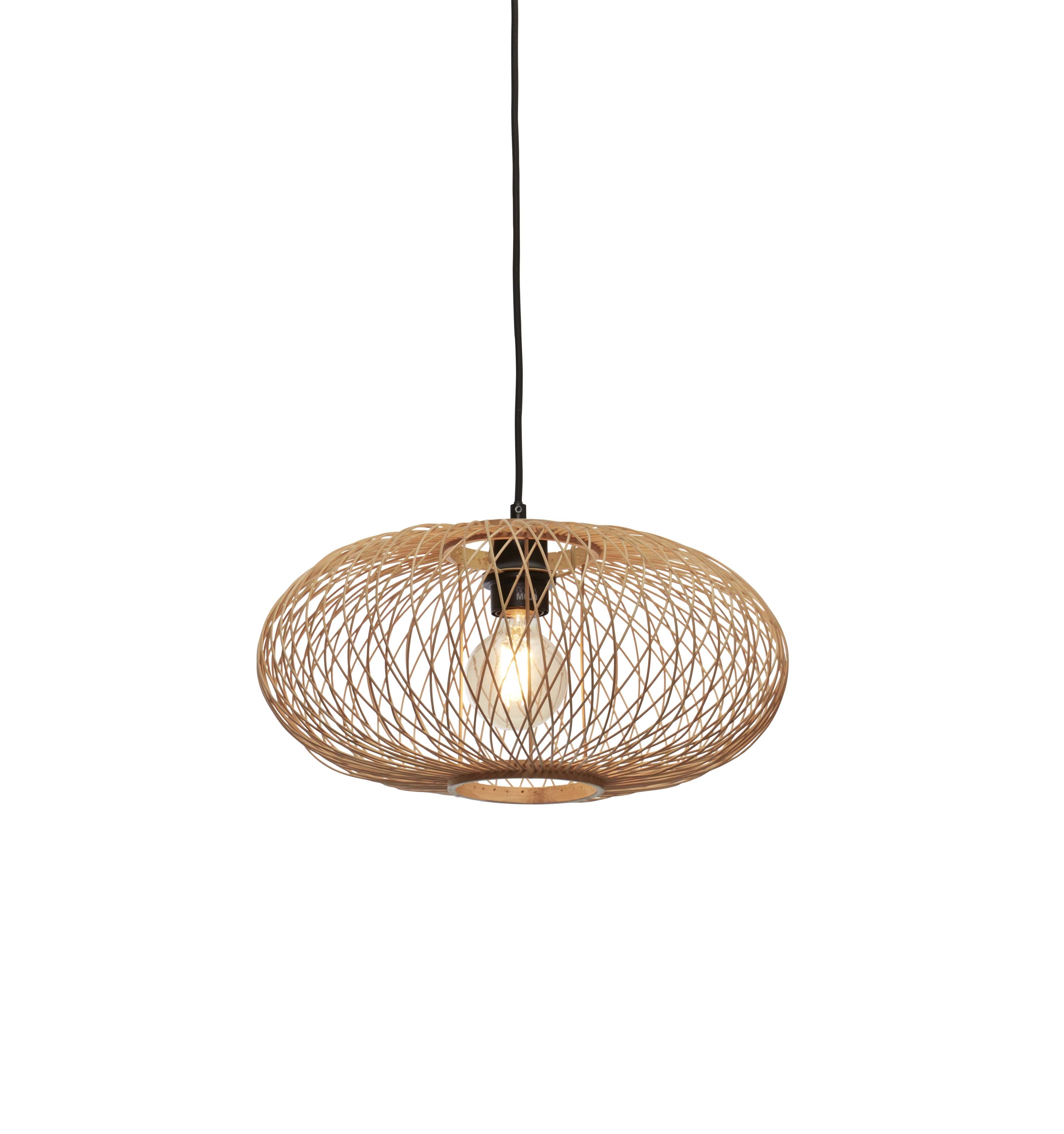 Een Hanglamp Cango bamboe ellips S dia.40x20cm naturel koop je bij Meubels and More