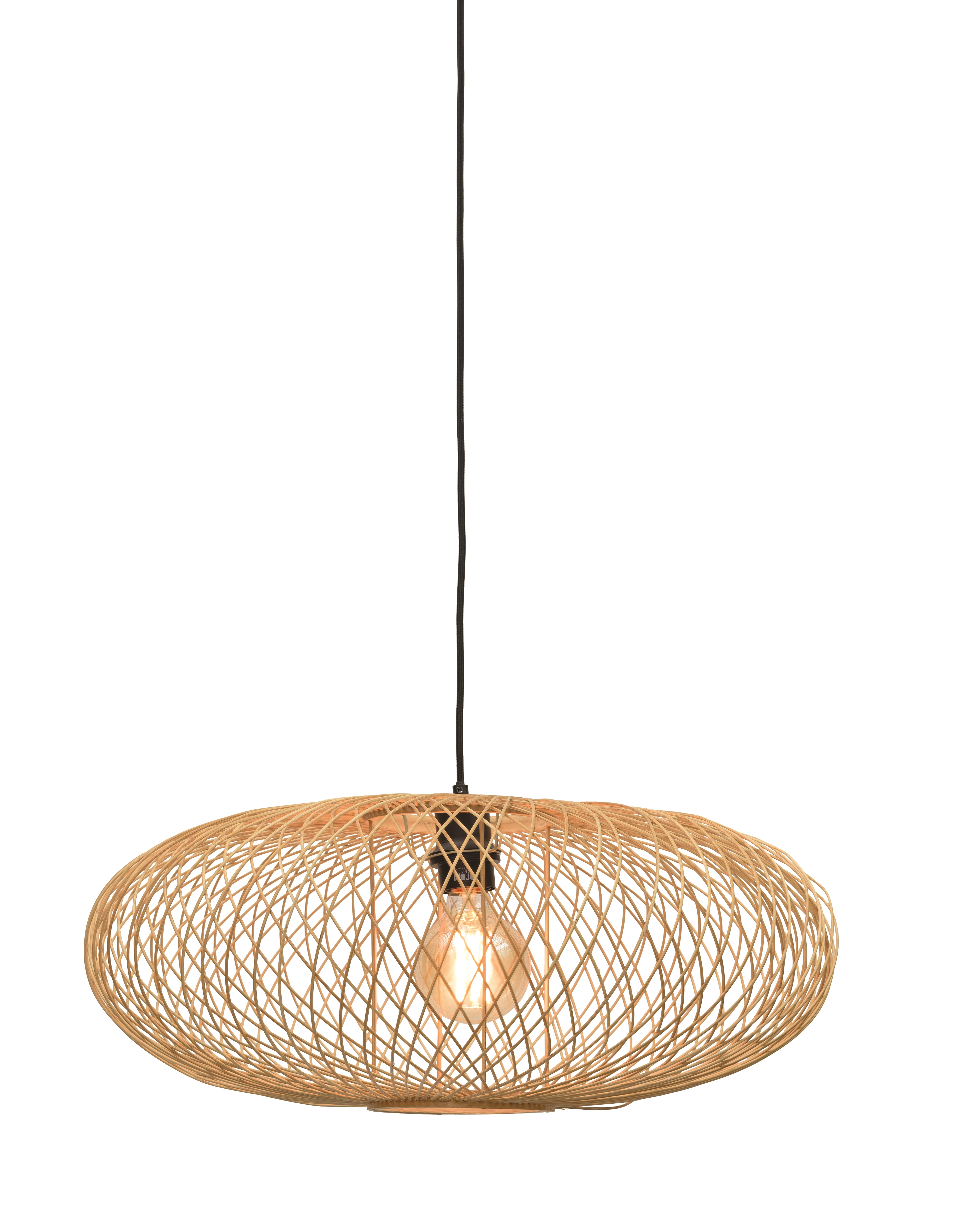 Een Hanglamp Cango bamboe ellips dia.60x25cm naturel koop je bij Meubels and More