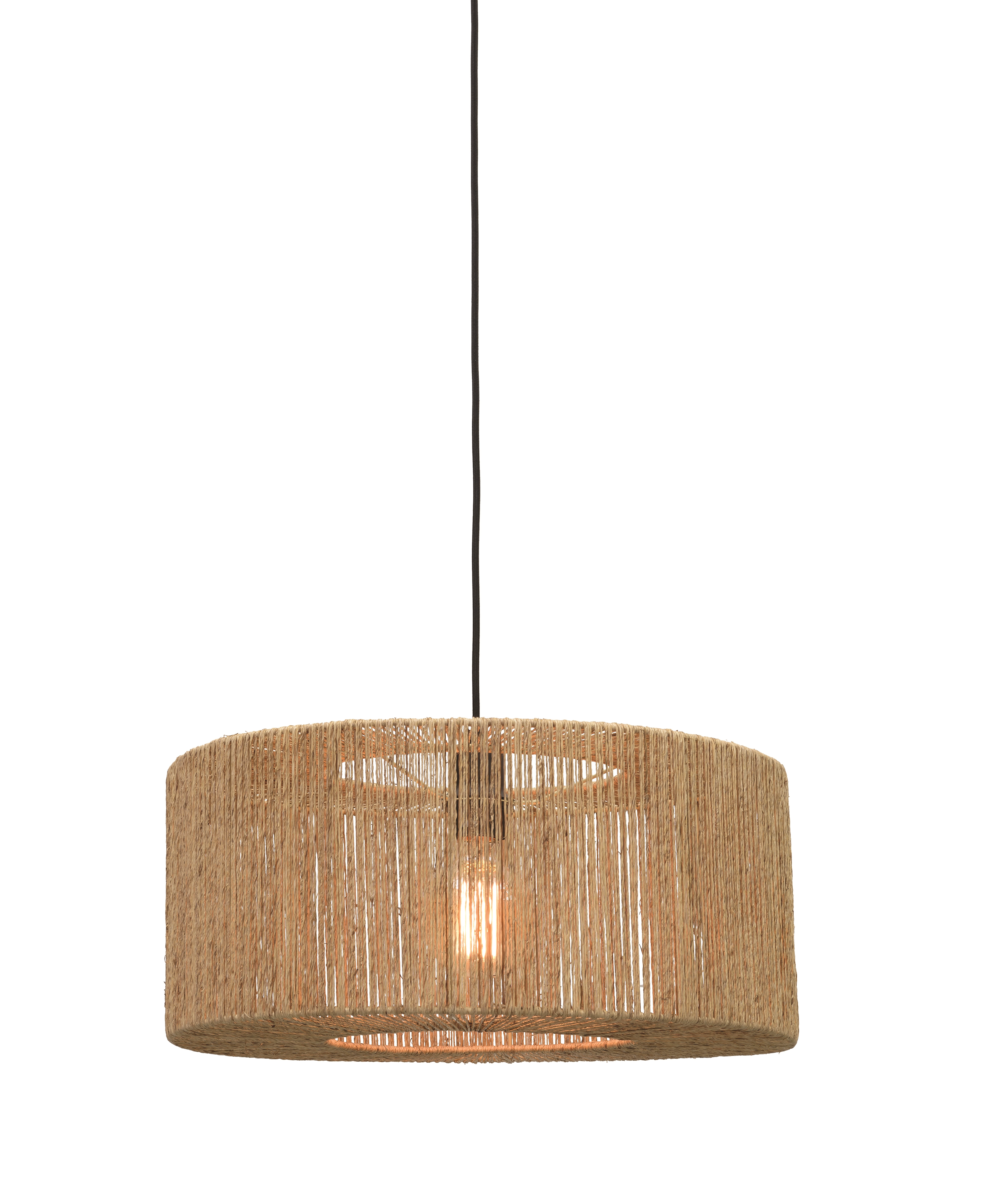 Een Hanglamp Iguazu jute rond recht dia.50x22cm naturel S koop je bij Meubels and More