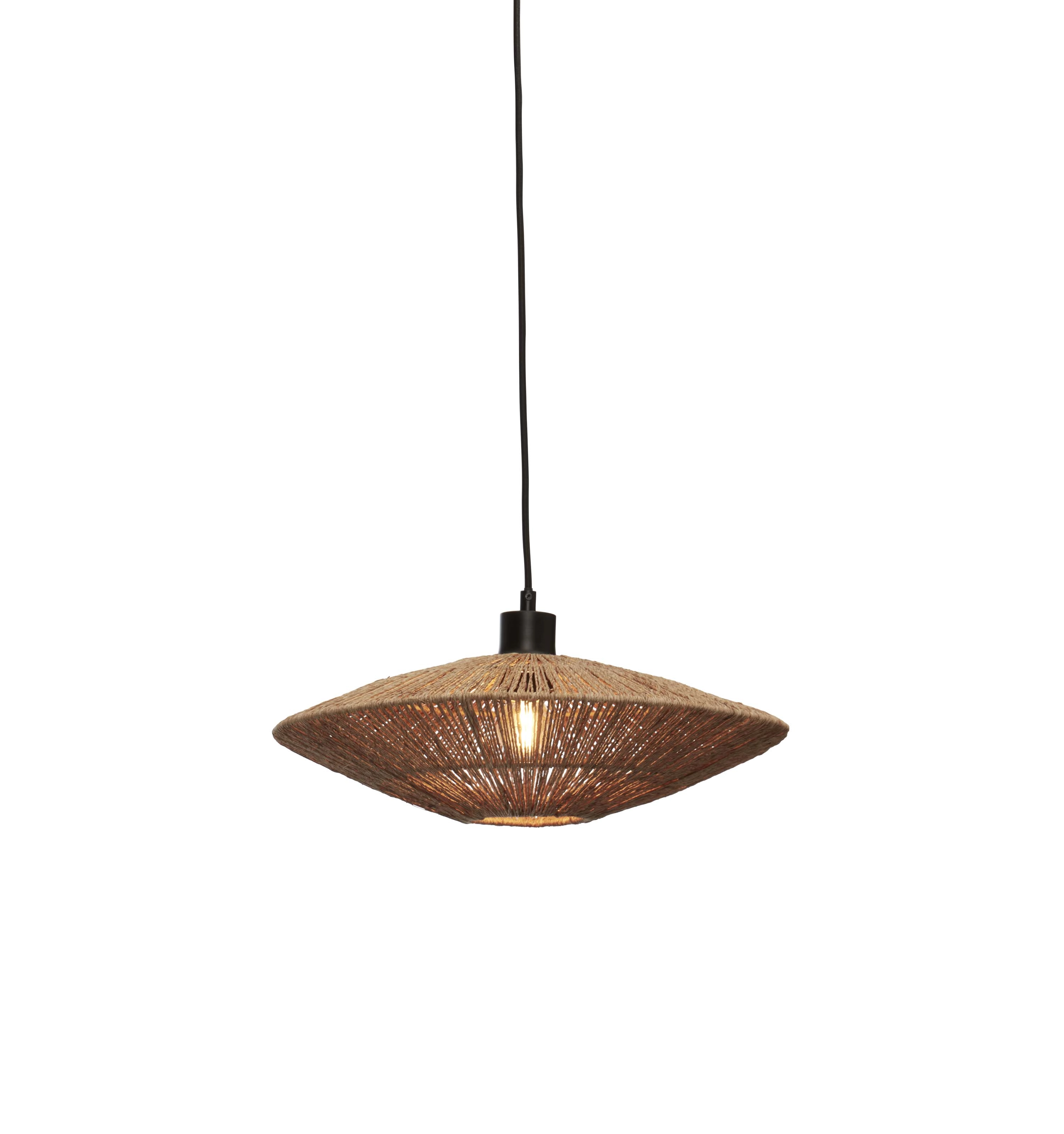 Een Hanglamp Iguazu jute schijf S dia.40xh.12cm naturel koop je bij Meubels and More