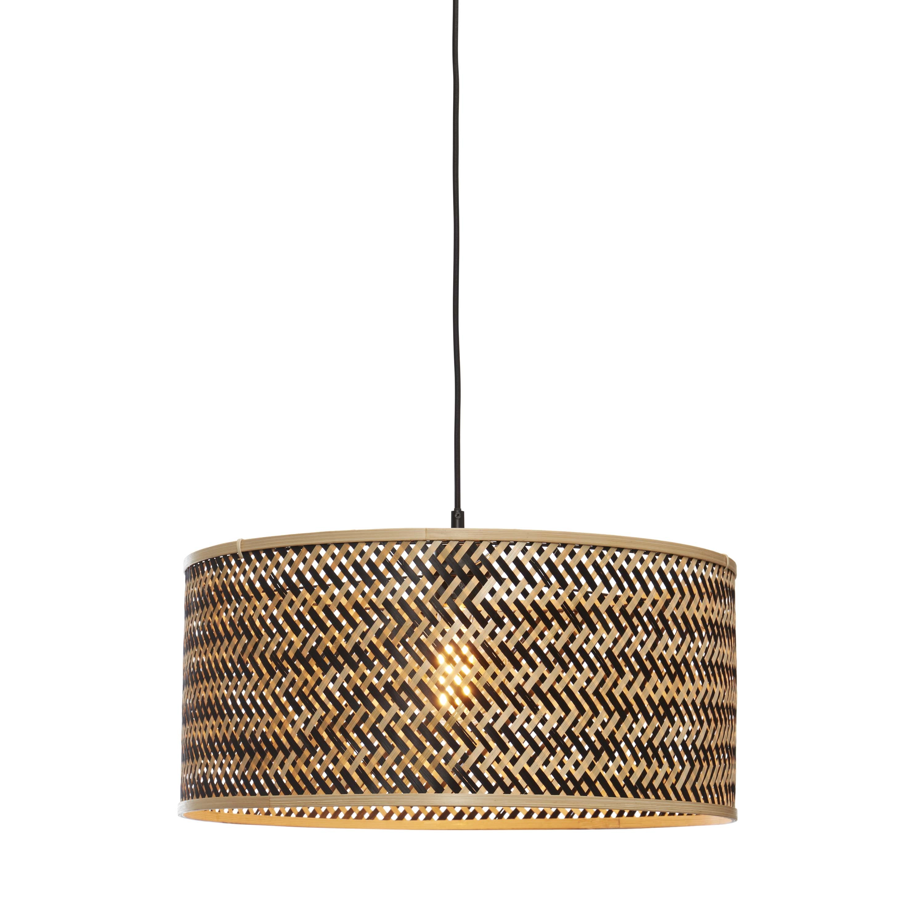 Een Hanglamp Java bamboe rond recht dia. 50xh.22cm zw nat. koop je bij Meubels and More