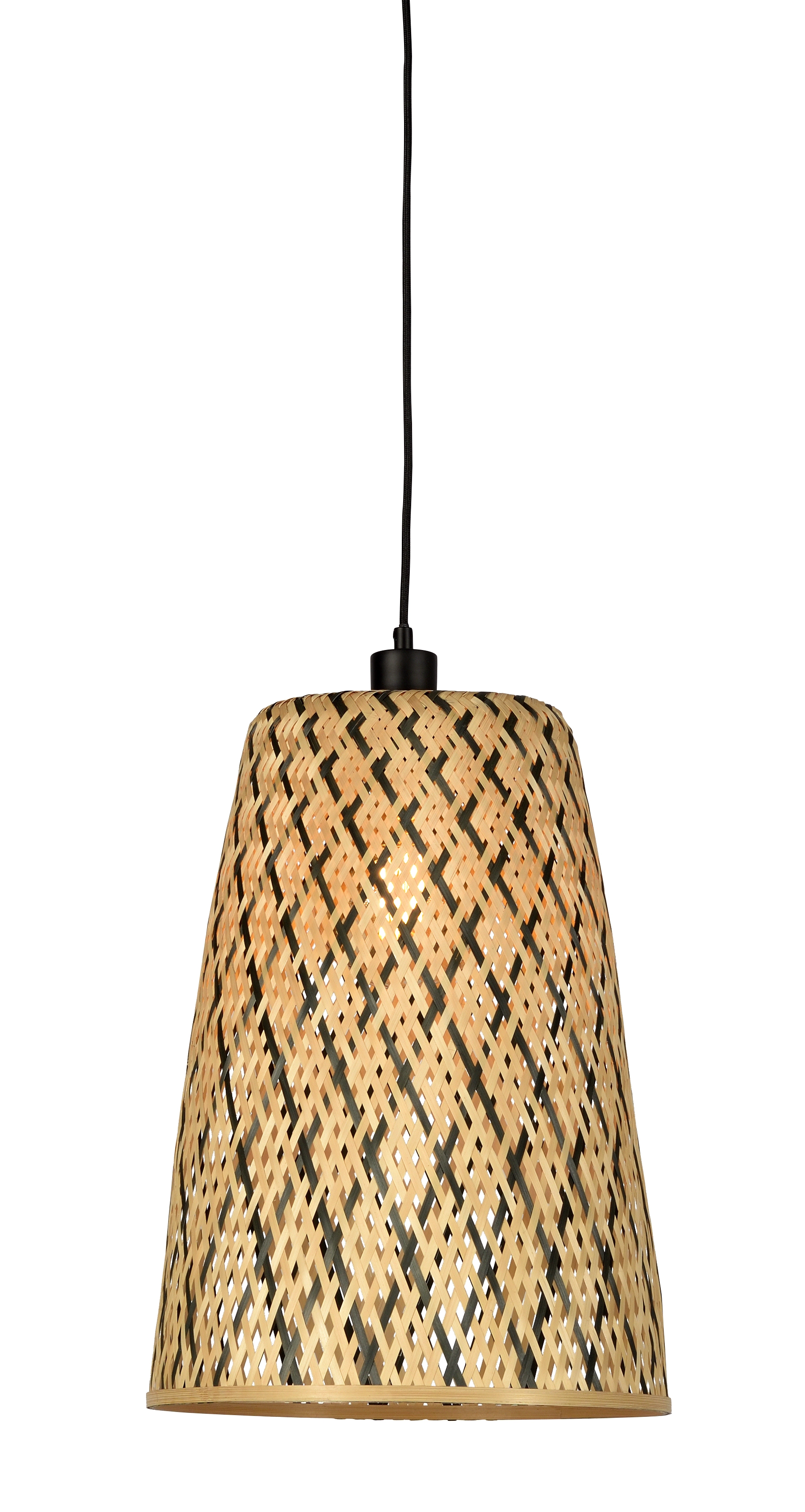 Een Hanglamp Kalimantan bamboe taps dia.34xh.48cm S koop je bij Meubels and More