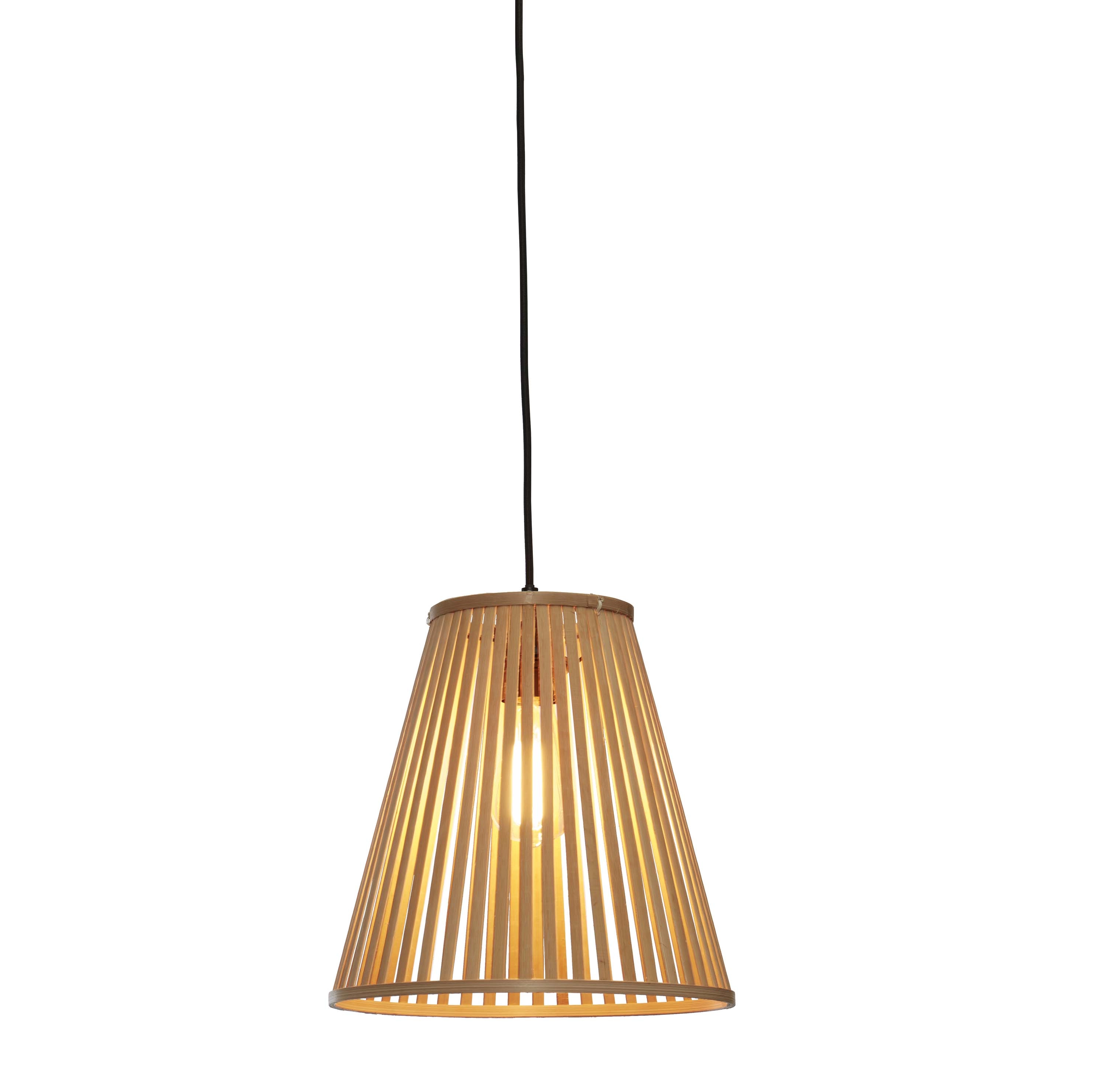 Een Hanglamp Merapi bamboe tapered 30xh.30cm naturel S koop je bij Meubels and More