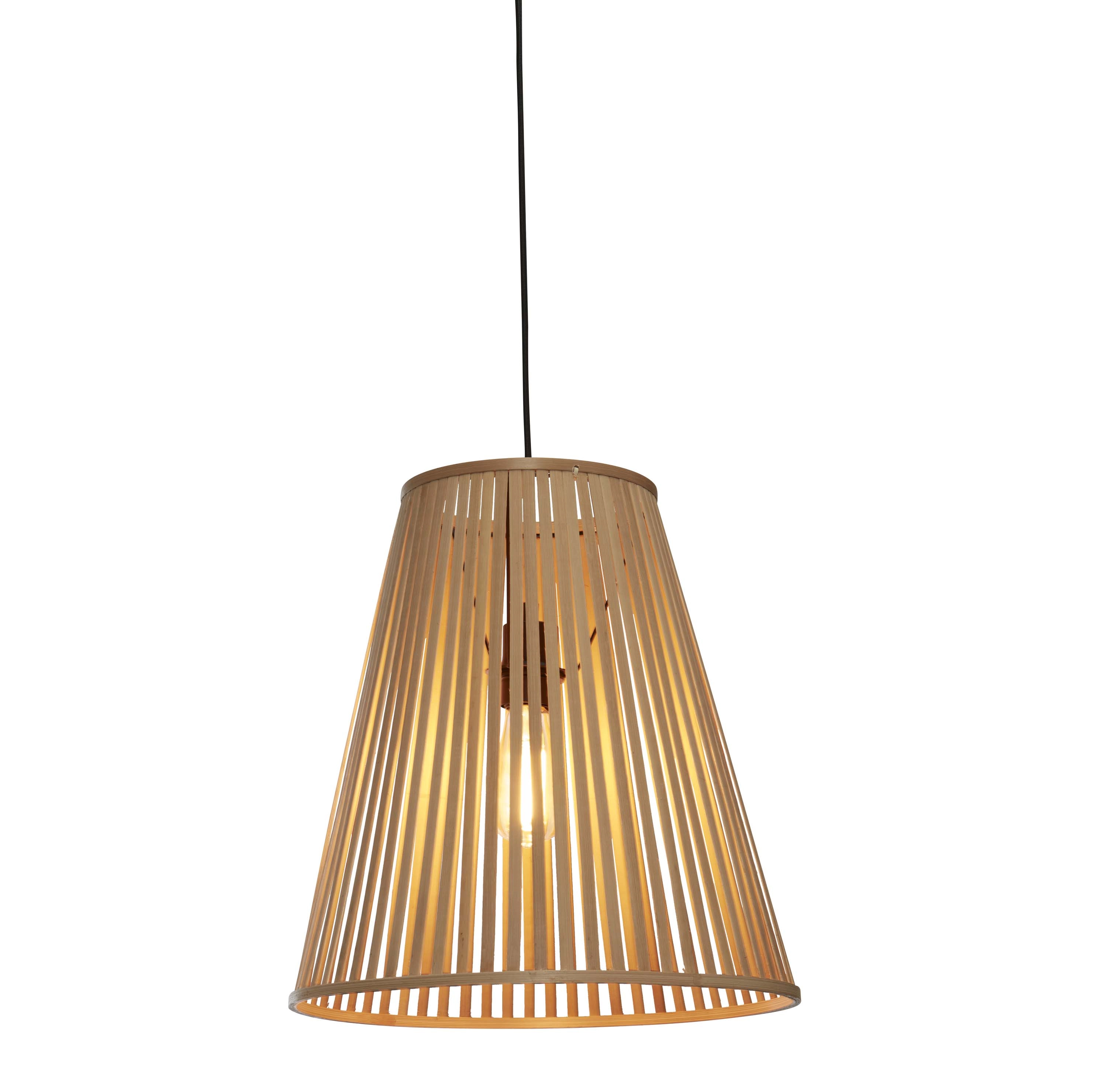 Een Hanglamp Merapi bamboe tapered 40xh.42cm naturel L koop je bij Meubels and More