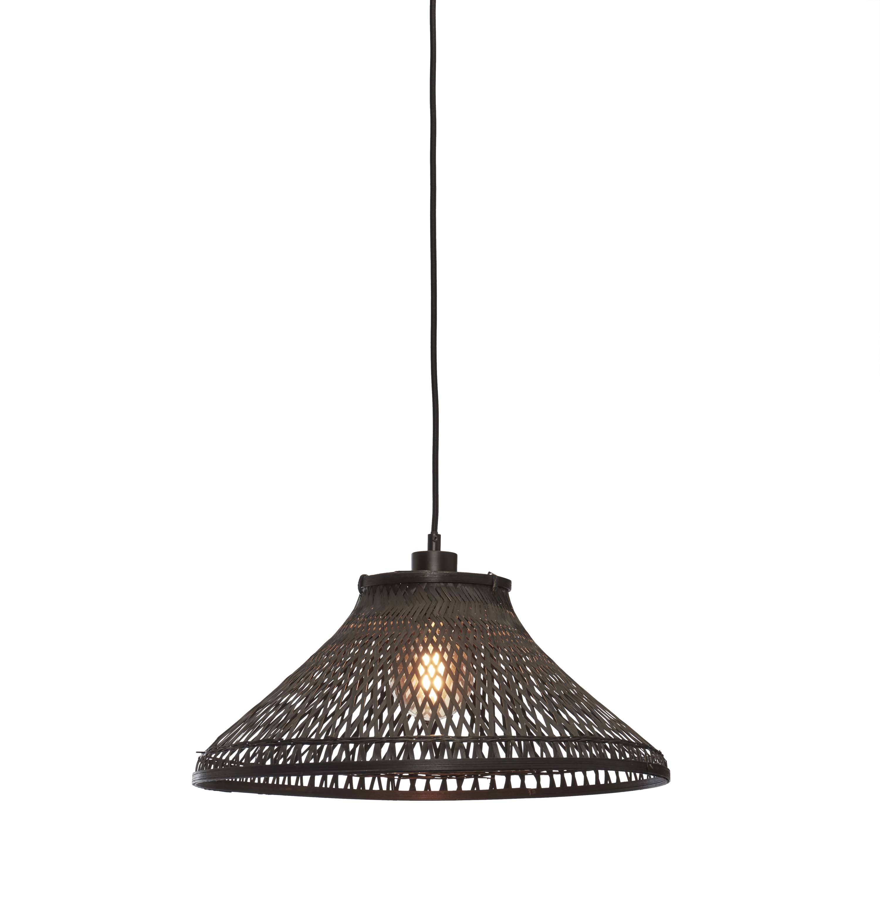 Een Hanglamp Tahiti bamboe dia. 45xh.20cm zwart koop je bij Meubels and More