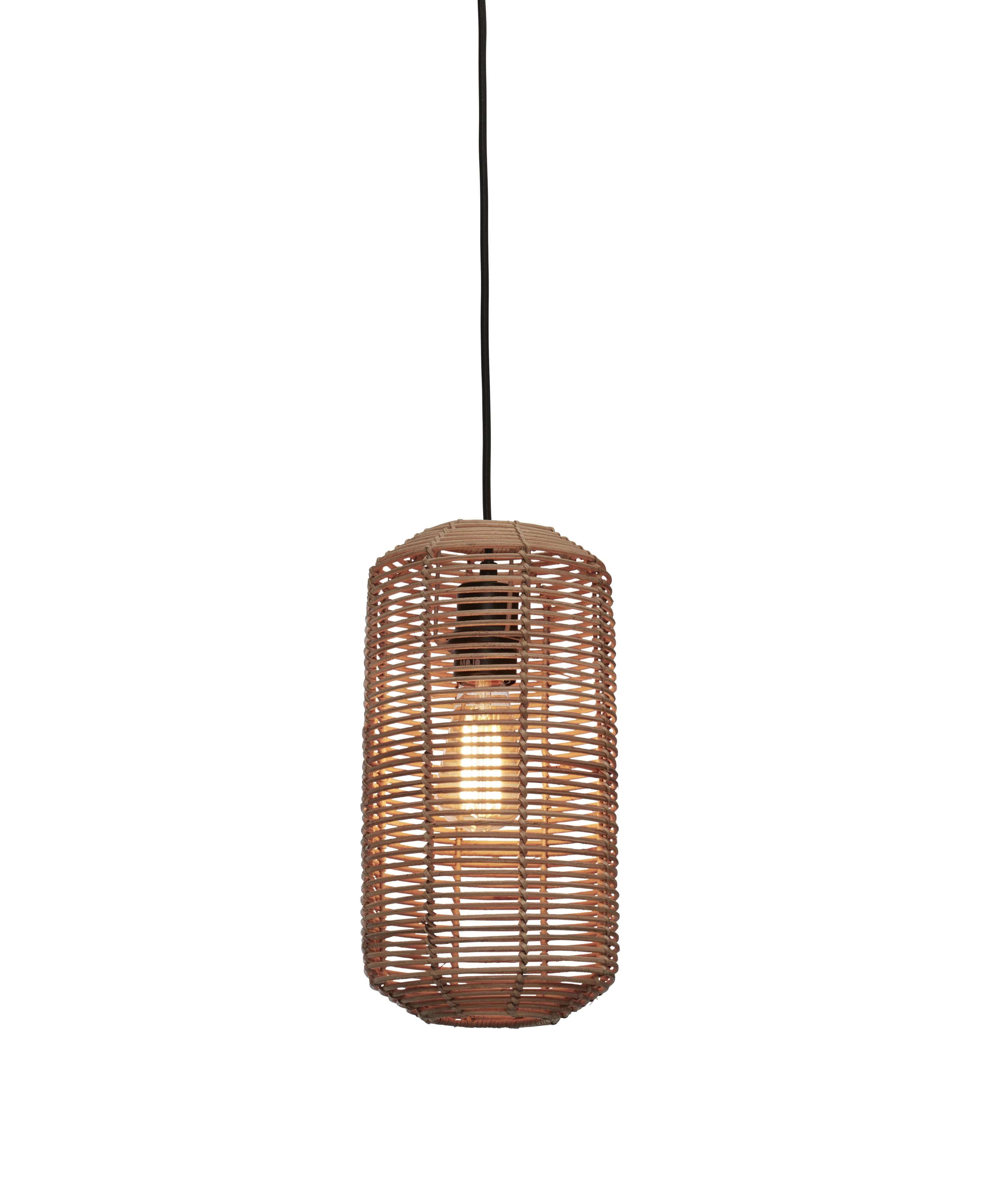 Een Hanglamp Tanami L rotan koker dia.18xh.35cm naturel koop je bij Meubels and More