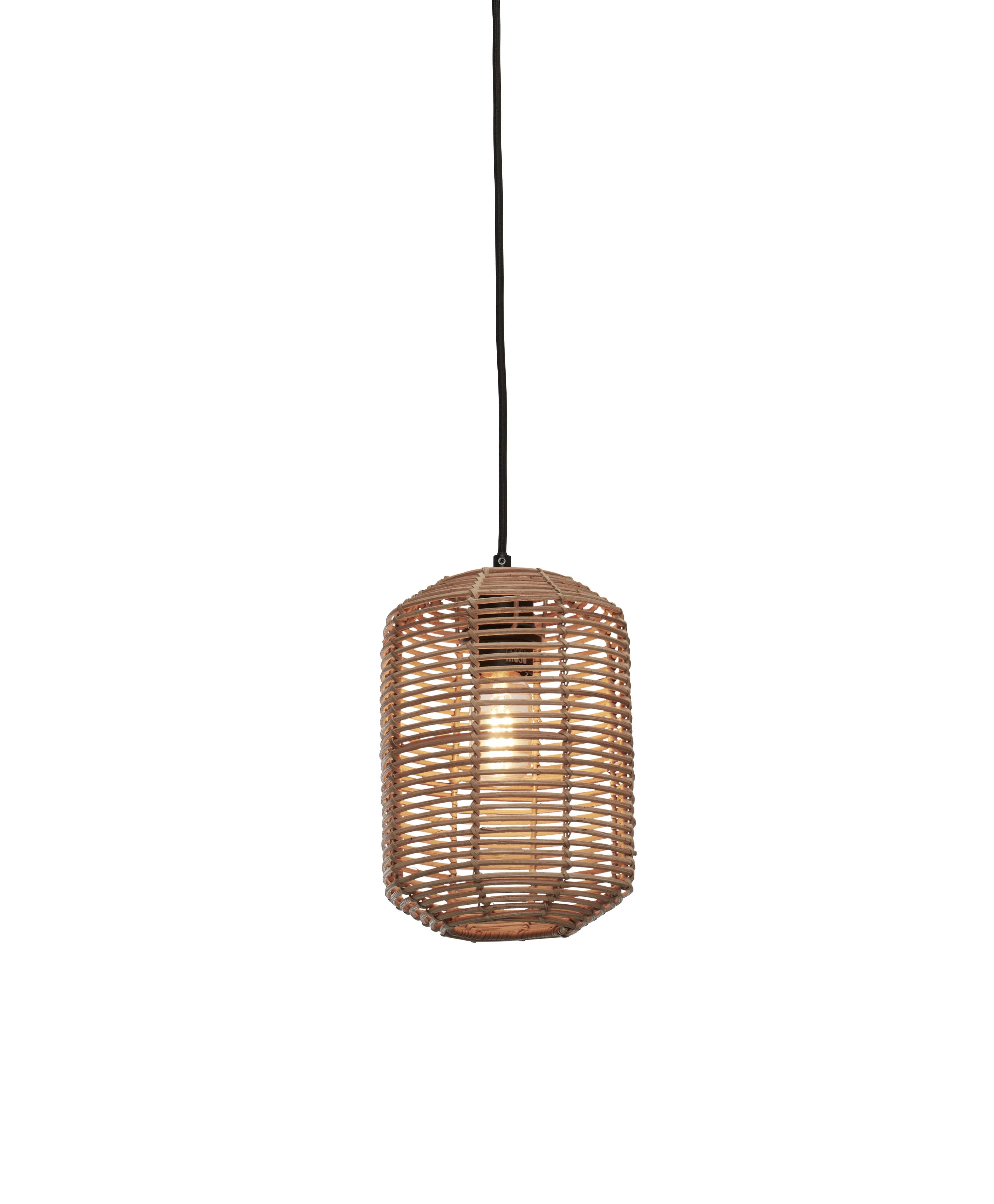 Een Hanglamp Tanami S rotan koker dia.18xh.25cm naturel koop je bij Meubels and More