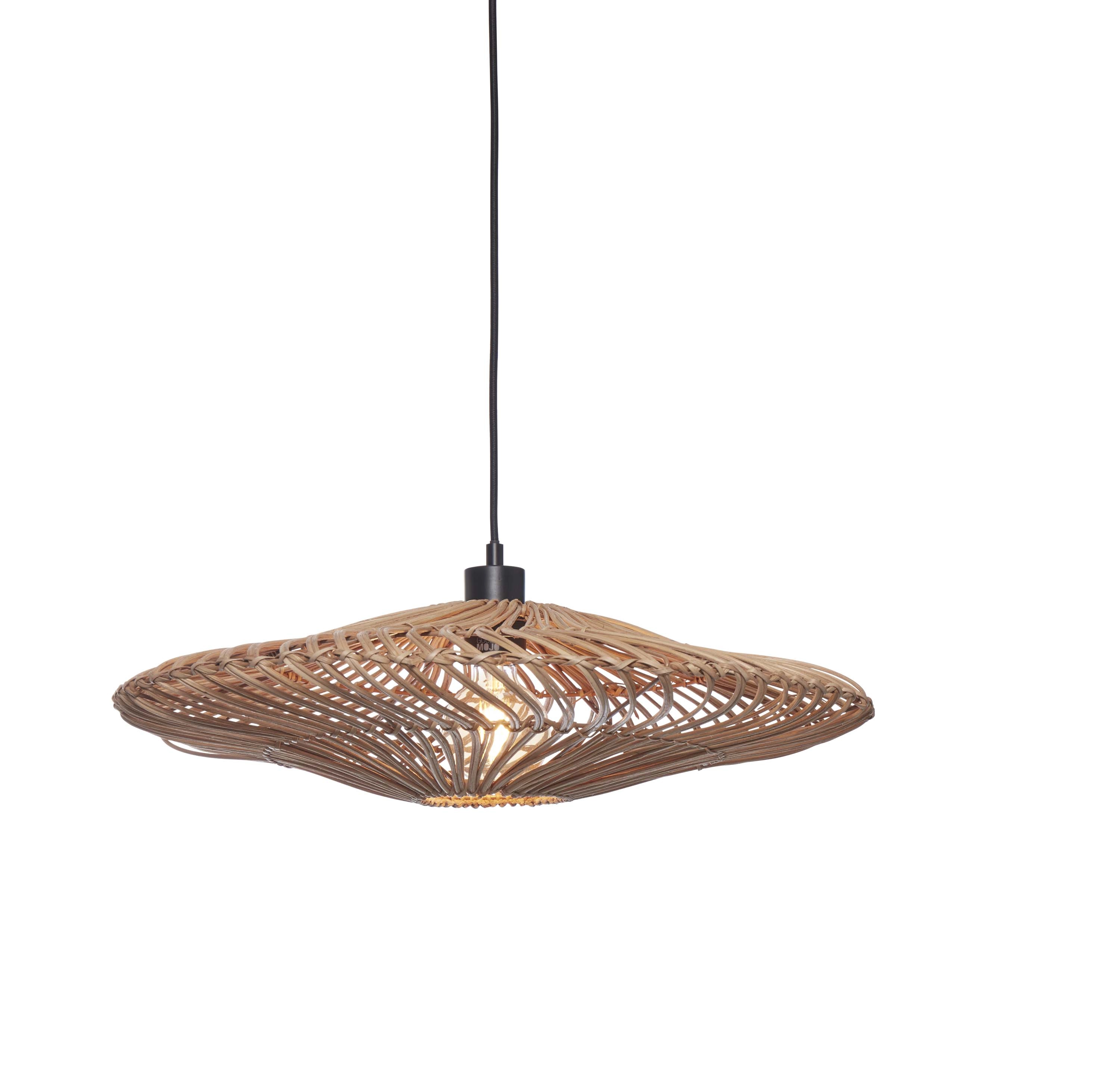 Een Hanglamp Zanzibar L rotan plat dia.55xh.14cm naturel koop je bij Meubels and More