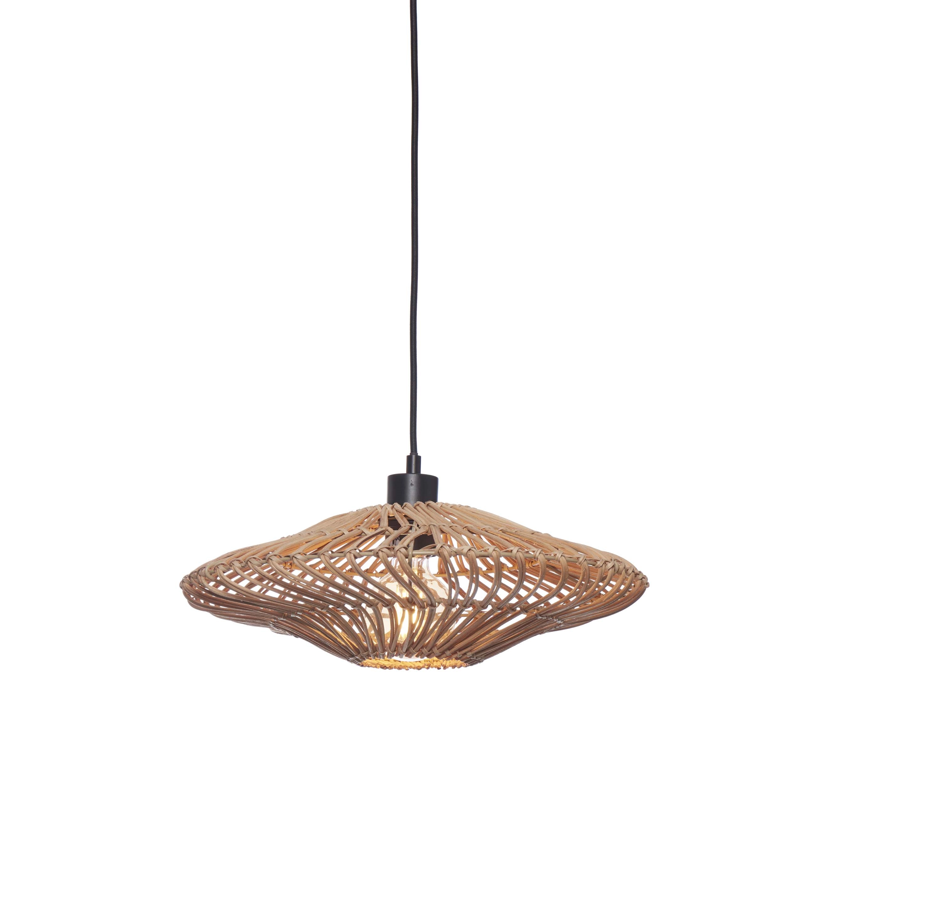 Een Hanglamp Zanzibar S rotan plat dia.40xh.12cm nat. koop je bij Meubels and More