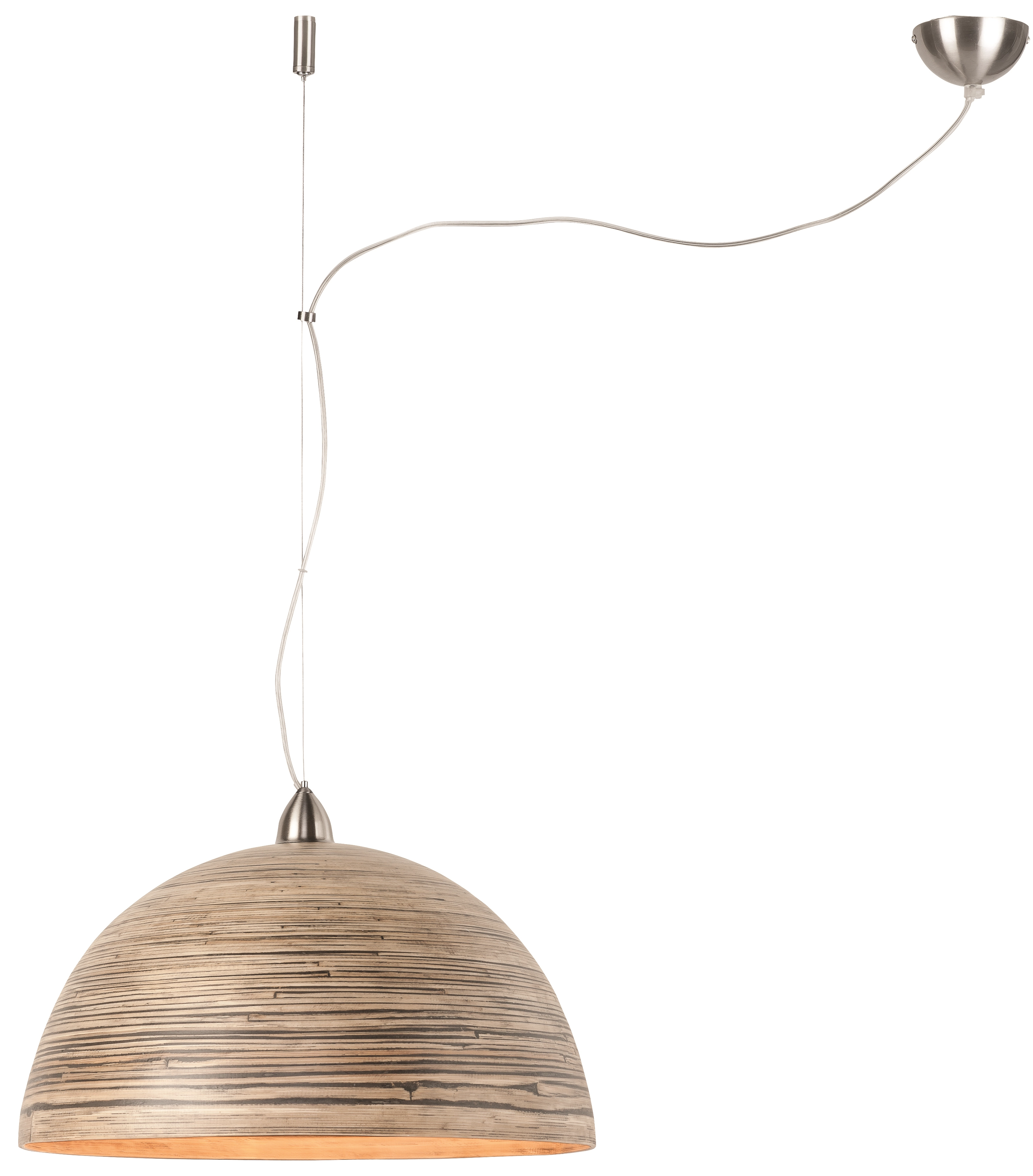 Een Hanglamp bamboe Halong dia.53xh.35cm 1-kaps hangsysteem donker naturel koop je bij Meubels and More