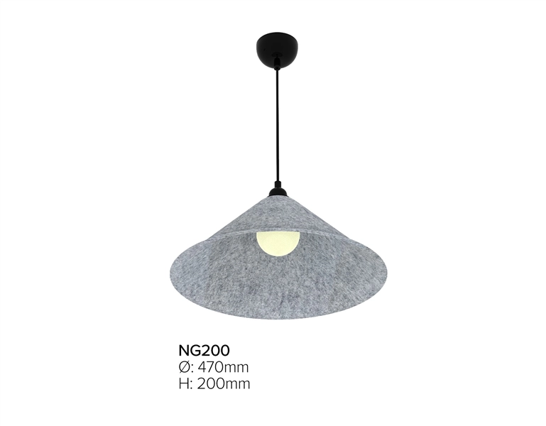 Een Hanglamp Conic PET-Felt 45 cm hoogte 20cm naturel koop je bij Meubels and More