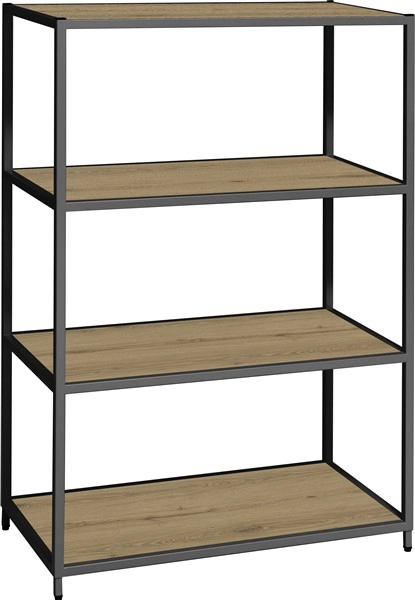 Een Flexwall frame 124x80x43cm met 3-vaks en 4 legborden eiken YT-09A koop je bij Meubels and More