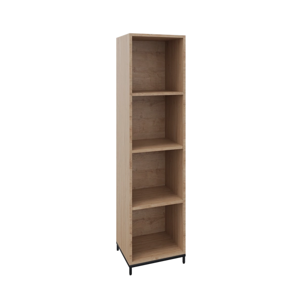 Een Flexwall openkast 4 OH eiken YT-09A op metalen 4-poots sokkel 40x165x43cm koop je bij Meubels and More