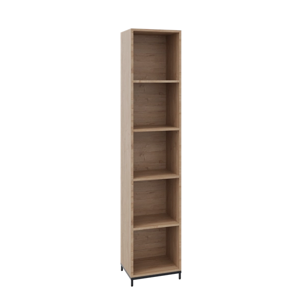 Een Flexwall openkast 5 OH eiken YT-09A op metalen 4-poots sokkel 40x204x43cm koop je bij Meubels and More